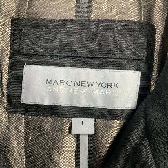 Marc New York Jacket Mens Large Black Multi Pocket Andrew Marc Coat Casual - Picture 3 of 8